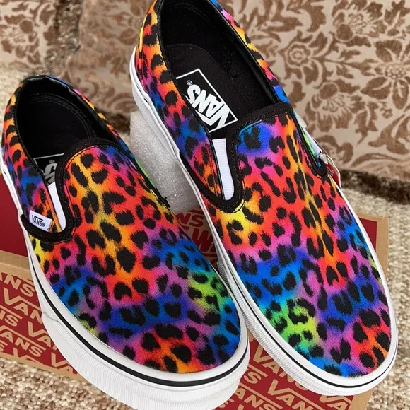 Vans Classic Slip On Rainbow/spot/leopard WMNS