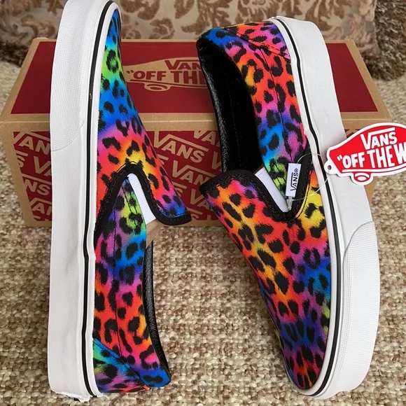 Vans Classic Slip On Rainbow/spot/leopard WMNS