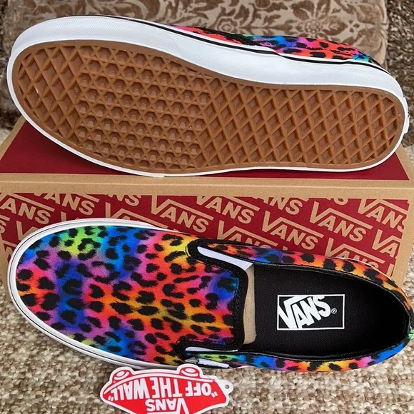 Vans Classic Slip On Rainbow/spot/leopard WMNS