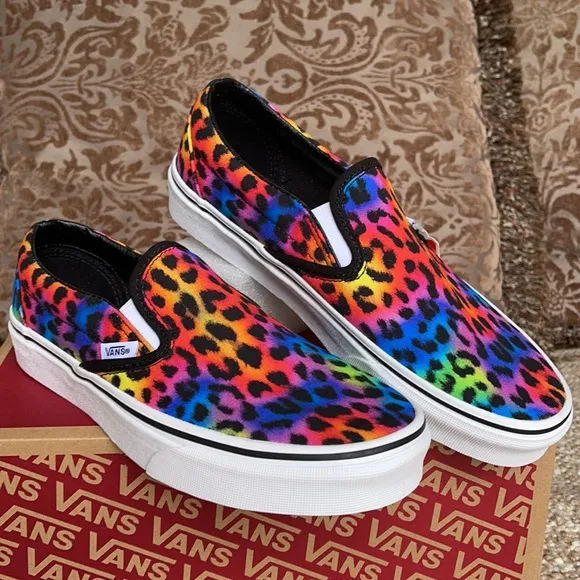 Vans Classic Slip On Rainbow/spot/leopard WMNS