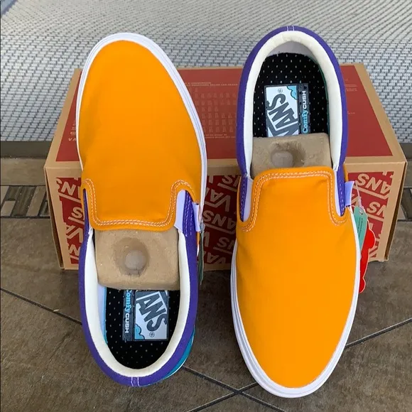 VANS COMFYCUSH SLIP ON MULTI BLOCK MULTI/TRWHT WMN