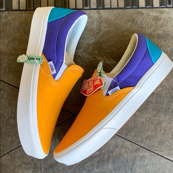 VANS COMFYCUSH SLIP ON MULTI BLOCK MULTI/TRWHT WMN