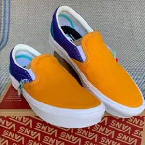 VANS COMFYCUSH SLIP ON MULTI BLOCK MULTI/TRWHT WMN