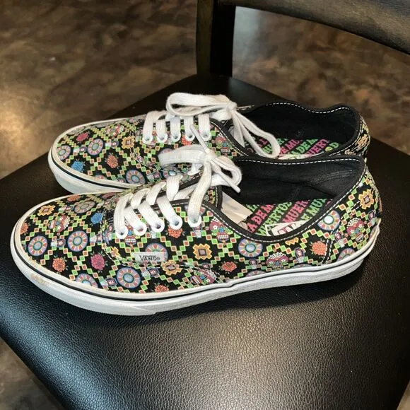 VANS Dia De Los Muertos Day Of The Dead Glow In The Dark Men’s Skateboard SZ 10