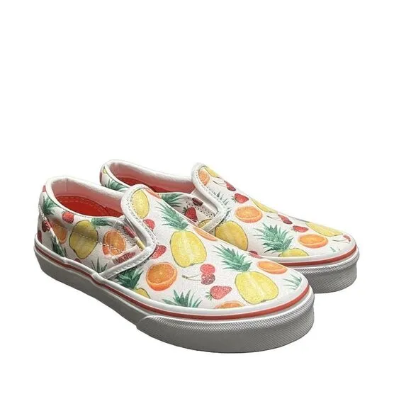 VANS Fruit Sneakers Kids Sz 3 Skatecore Indie Sleeze Retro Unisex Sporty Kidcore