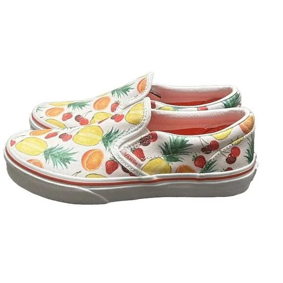 VANS Fruit Sneakers Kids Sz 3 Skatecore Indie Sleeze Retro Unisex Sporty Kidcore