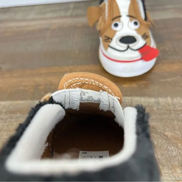 Vans Kid's Sneakers Cute Dog Design- Size 4