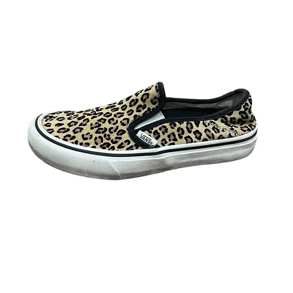 Vans Leopard Print Slip on Sneakers Size 5.5