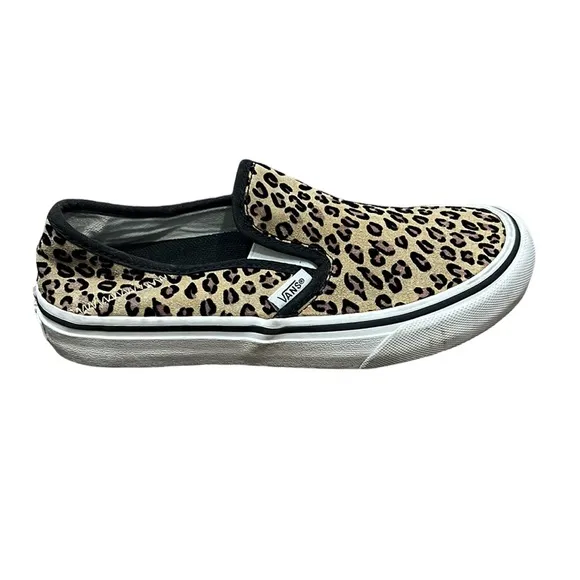Vans Leopard Print Slip on Sneakers Size 5.5