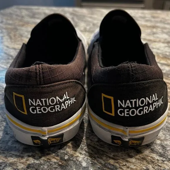 Vans Men's 11.5 National Geographic Slip-On Greenland Glacier Sneakers Casual