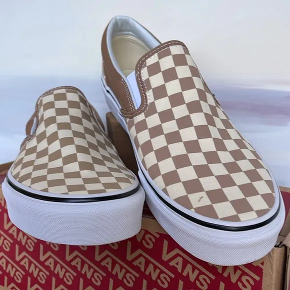 Vans Men’s Classic Slip-On(Checkerboard)Tger's Eye/VN0A38F7QTK Sneakers