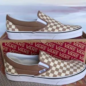 Vans Men’s Classic Slip-On(Checkerboard)Tger's Eye/VN0A38F7QTK Sneakers