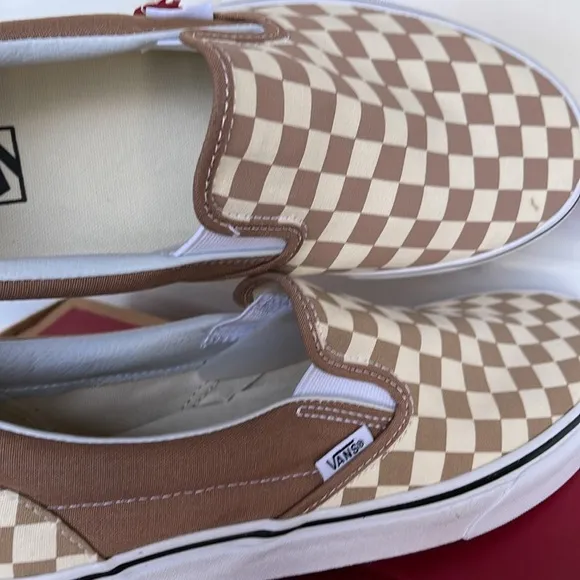 Vans Men’s Classic Slip-On(Checkerboard)Tger's Eye/VN0A38F7QTK Sneakers