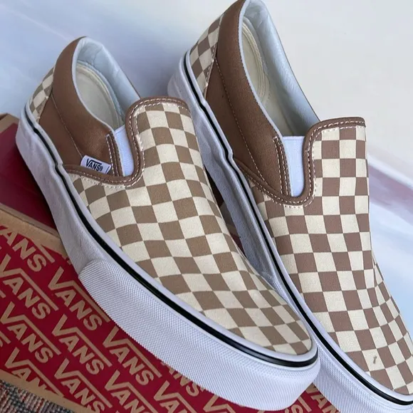 Vans Men’s Classic Slip-On(Checkerboard)Tger's Eye/VN0A38F7QTK Sneakers