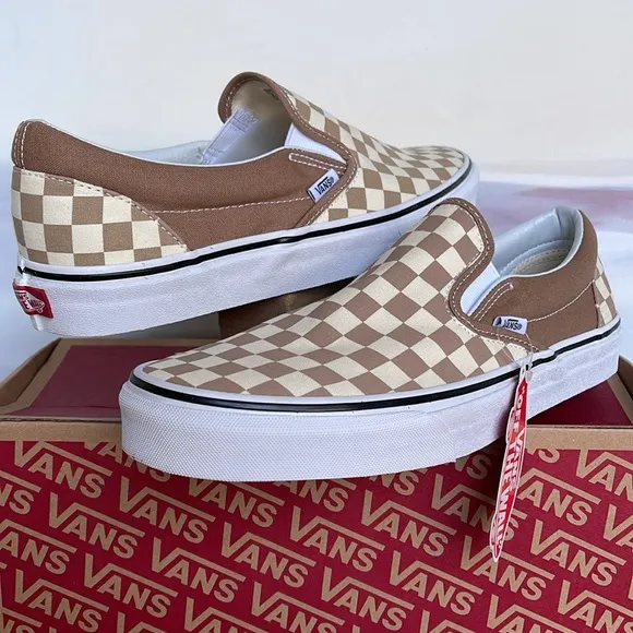 Vans Men’s Classic Slip-On(Checkerboard)Tger's Eye/VN0A38F7QTK Sneakers