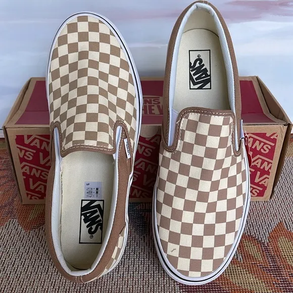 Vans Men’s Classic Slip-On(Checkerboard)Tger's Eye/VN0A38F7QTK Sneakers