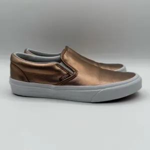Vans Metallic Rose Gold Slip-On Sneakers
