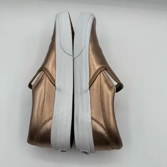 Vans Metallic Rose Gold Slip-On Sneakers