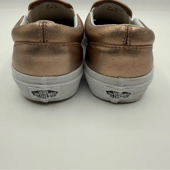 Vans Metallic Rose Gold Slip-On Sneakers