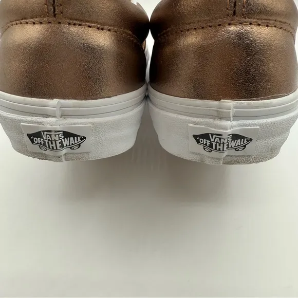 Vans Metallic Rose Gold Slip-On Sneakers
