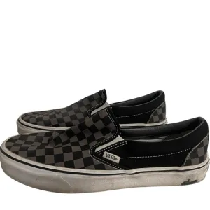 Vans Off The Wall Checkerboard Slip On Mens 10.5 Sneakers Black Gray