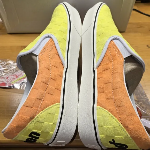 Vans  Penn collaboration Yellow and White Slip-On Sneakers men's 11.5 size