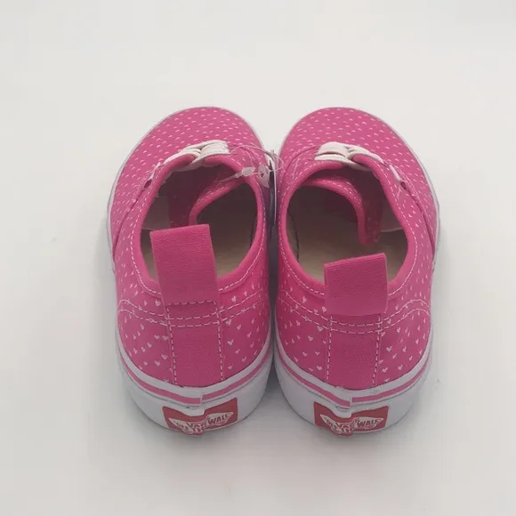 Vans Pink Heart Slip-On Sneakers (girls' size 1.5)