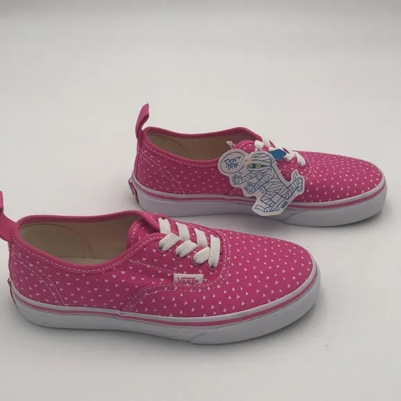 Vans Pink Heart Slip-On Sneakers (girls' size 1.5)