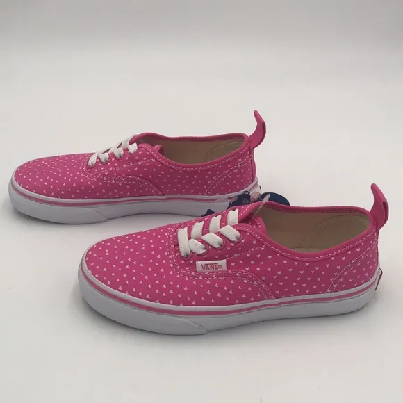 Vans Pink Heart Slip-On Sneakers (girls' size 1.5)