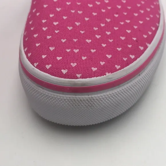 Vans Pink Heart Slip-On Sneakers (girls' size 1.5)