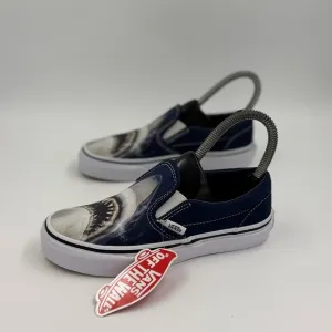 Vans shark slip on sneakers kids size 2