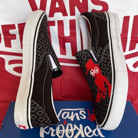 Vans Skate Slip-On Krooked By Natas For Ray Barbee Men’s sneakers