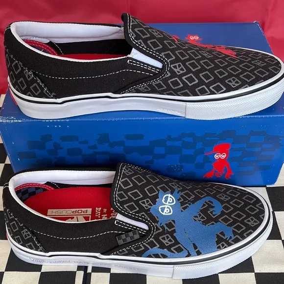 Vans Skate Slip-On Krooked By Natas For Ray Barbee Men’s sneakers