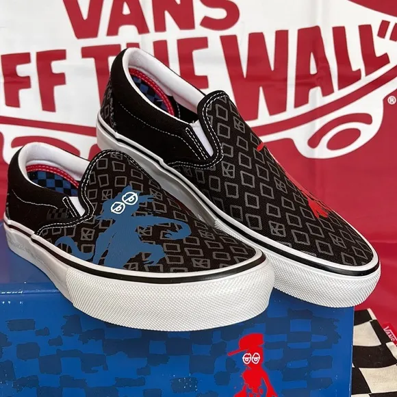 Vans Skate Slip-On Krooked By Natas For Ray Barbee Men’s sneakers