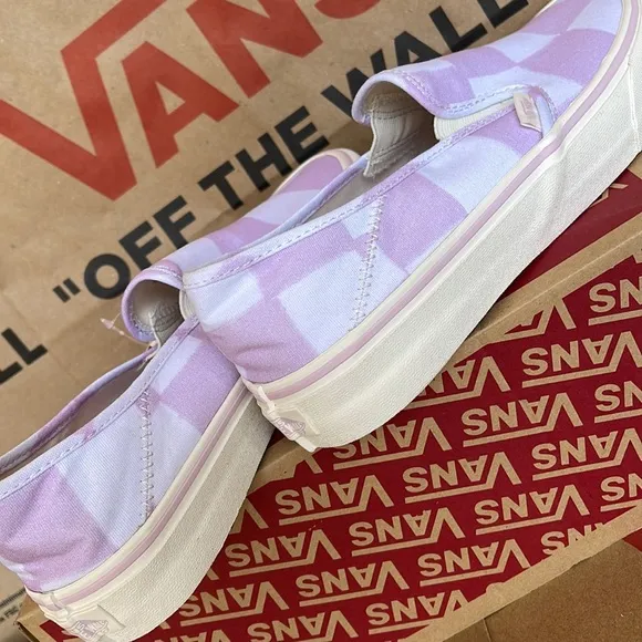 Vans Slip On Big Check Lilac/Marshmallow sneakers Men’s