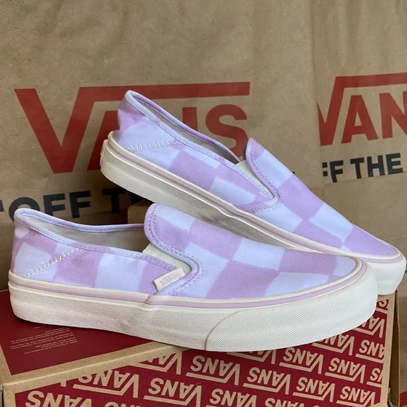 Vans Slip On Big Check Lilac/Marshmallow sneakers Men’s