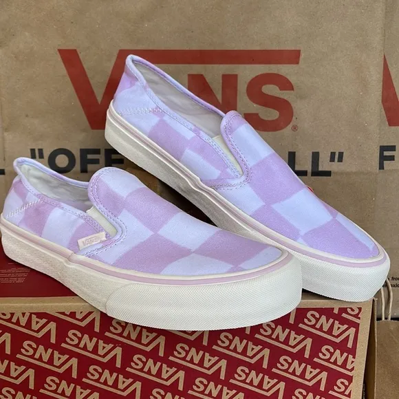 Vans Slip On Big Check Lilac/Marshmallow sneakers Men’s