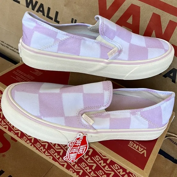 Vans Slip On Big Check Lilac/Marshmallow sneakers Men’s