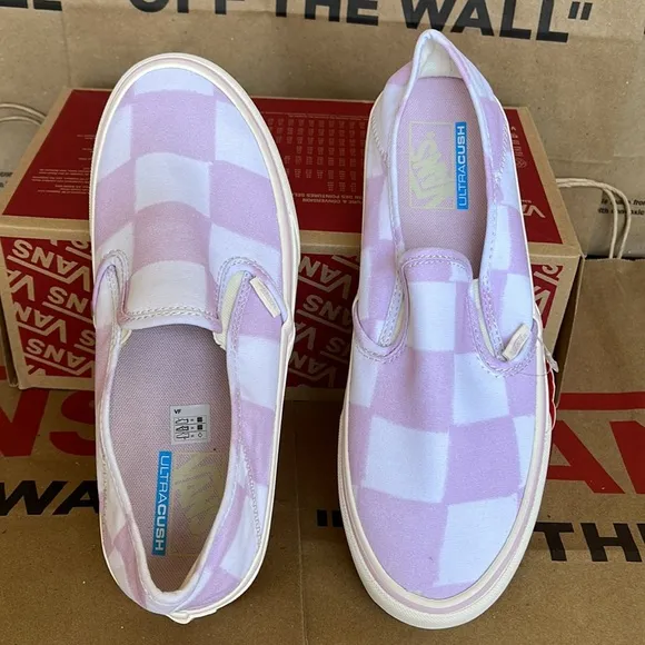 Vans Slip On Big Check Lilac/Marshmallow sneakers Men’s