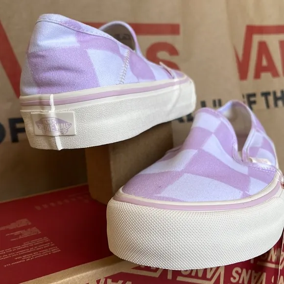 Vans Slip On Big Check Lilac/Marshmallow sneakers Men’s