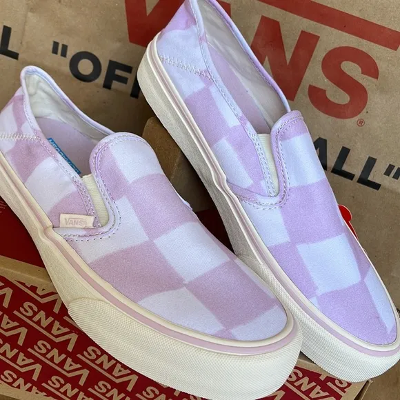 Vans Slip On Big Check Lilac/Marshmallow sneakers Men’s