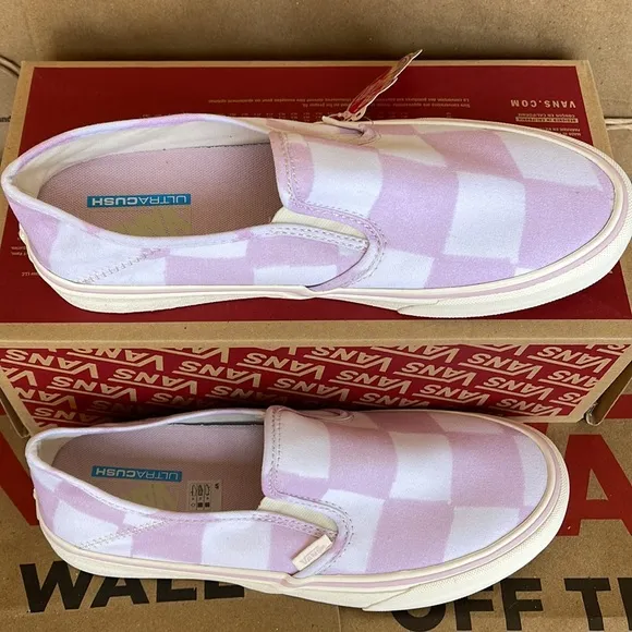 Vans Slip On Big Check Lilac/Marshmallow sneakers Men’s