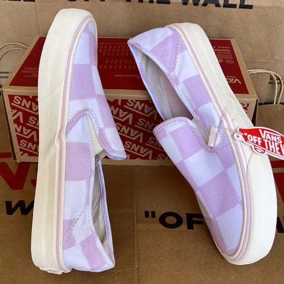 Vans Slip On Big Check Lilac/Marshmallow sneakers Men’s