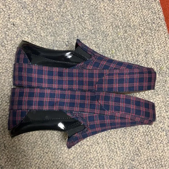 VANS🌊 Slip on Platform Sneakers🌊 Blue Plaid