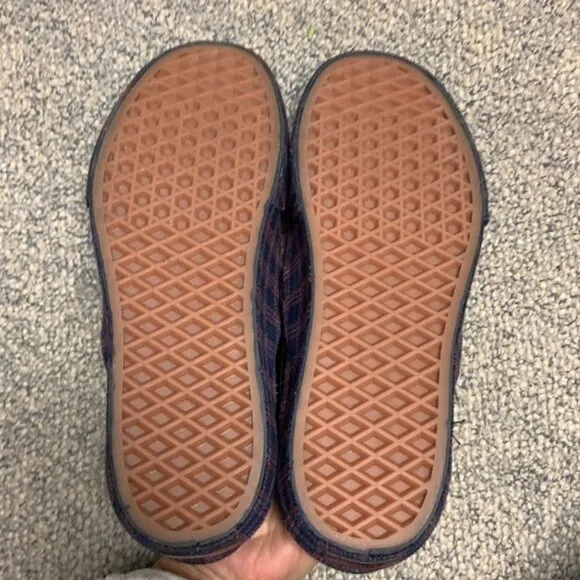 VANS🌊 Slip on Platform Sneakers🌊 Blue Plaid