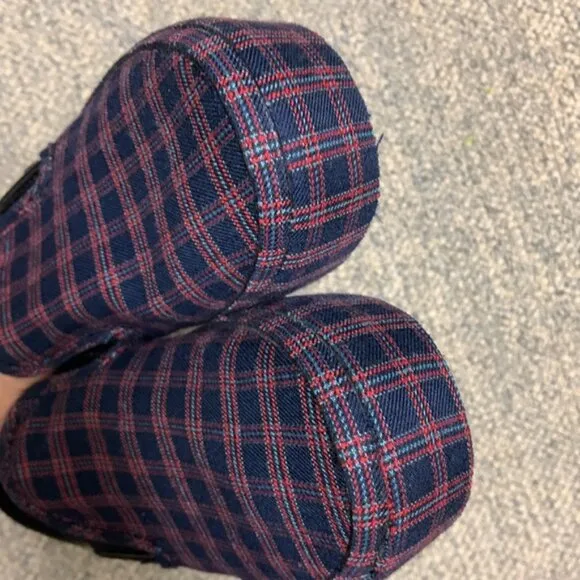 VANS🌊 Slip on Platform Sneakers🌊 Blue Plaid