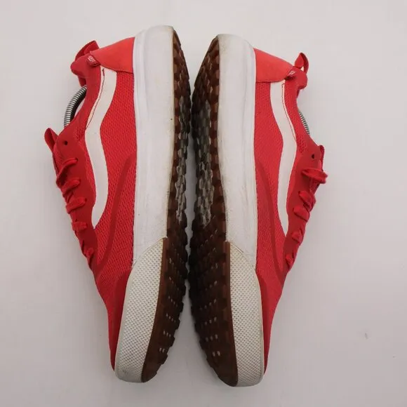 Vans UltraRange Rapidwel Men’s Size 11.5 Red Mesh Athletic Skate Sneakers