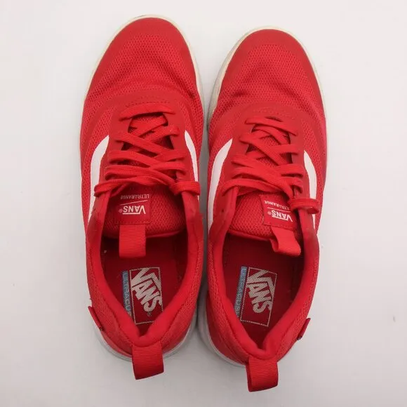 Vans UltraRange Rapidwel Men’s Size 11.5 Red Mesh Athletic Skate Sneakers
