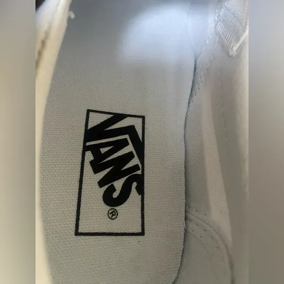 Vans White Slip-On Sneakers