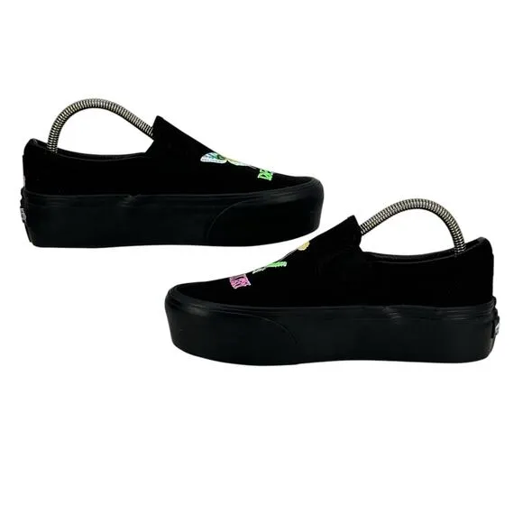 Vans Womens Awaken Desire Glow In The Dark SZ 7.5 Stackform Sneakers Slip On
